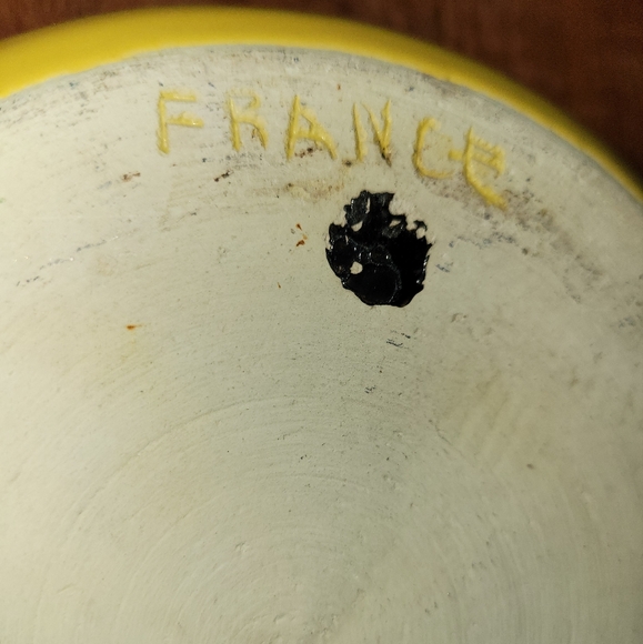 Yellow & Green Handpainted Italian Made in France - Picture 7 of 7